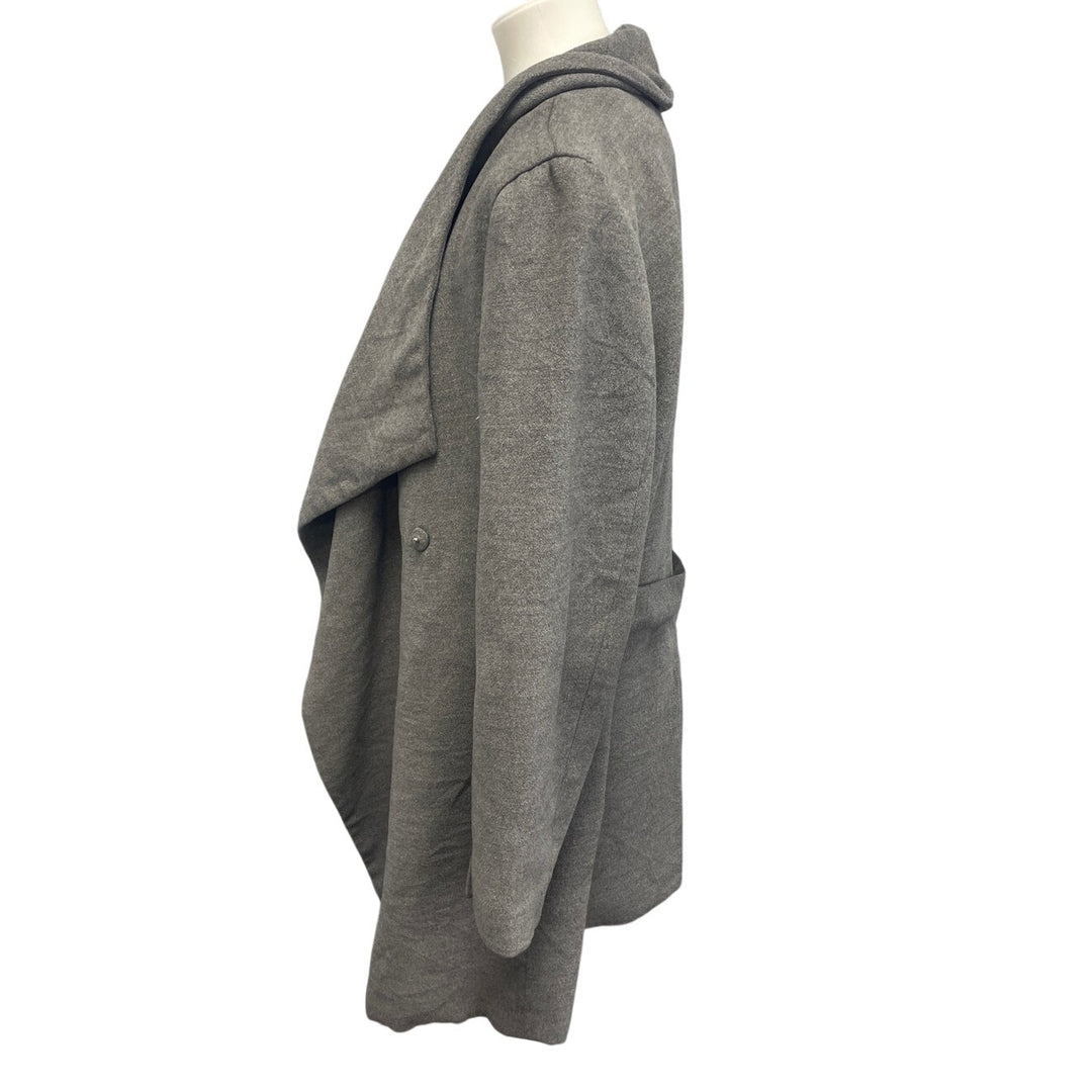 H&amp;M Divided Womens Size 8 Wool Blend Fully Lined Belted Flowy Lapel Winter Coat