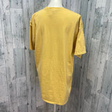 Hand Printed Mens XL Upcycled Architecture Columns Castle Short Sleeve Tee Shirt