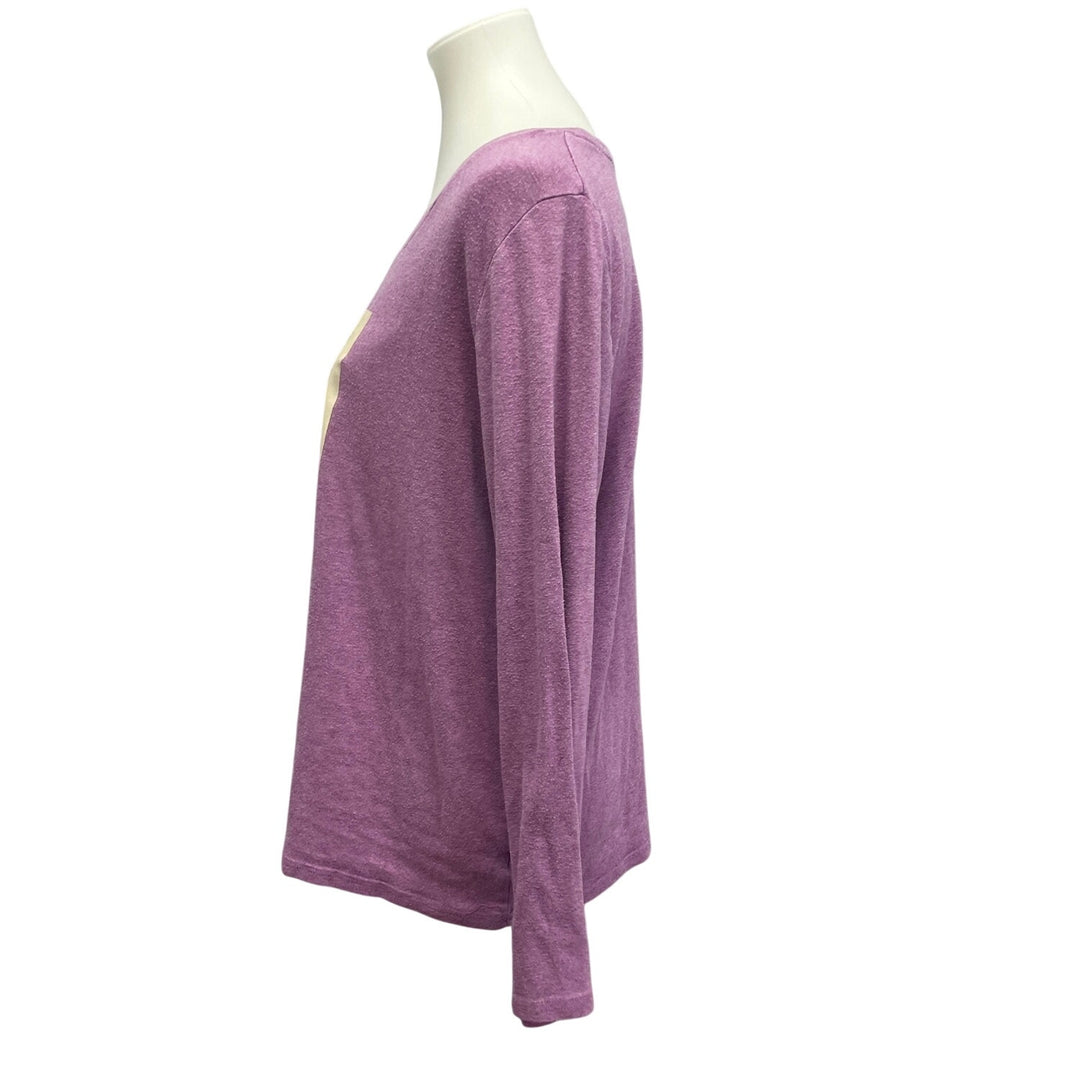 Hand Printed Upcycled Womens XXL Vintage Book Page Butterfly Long Sleeve Tee