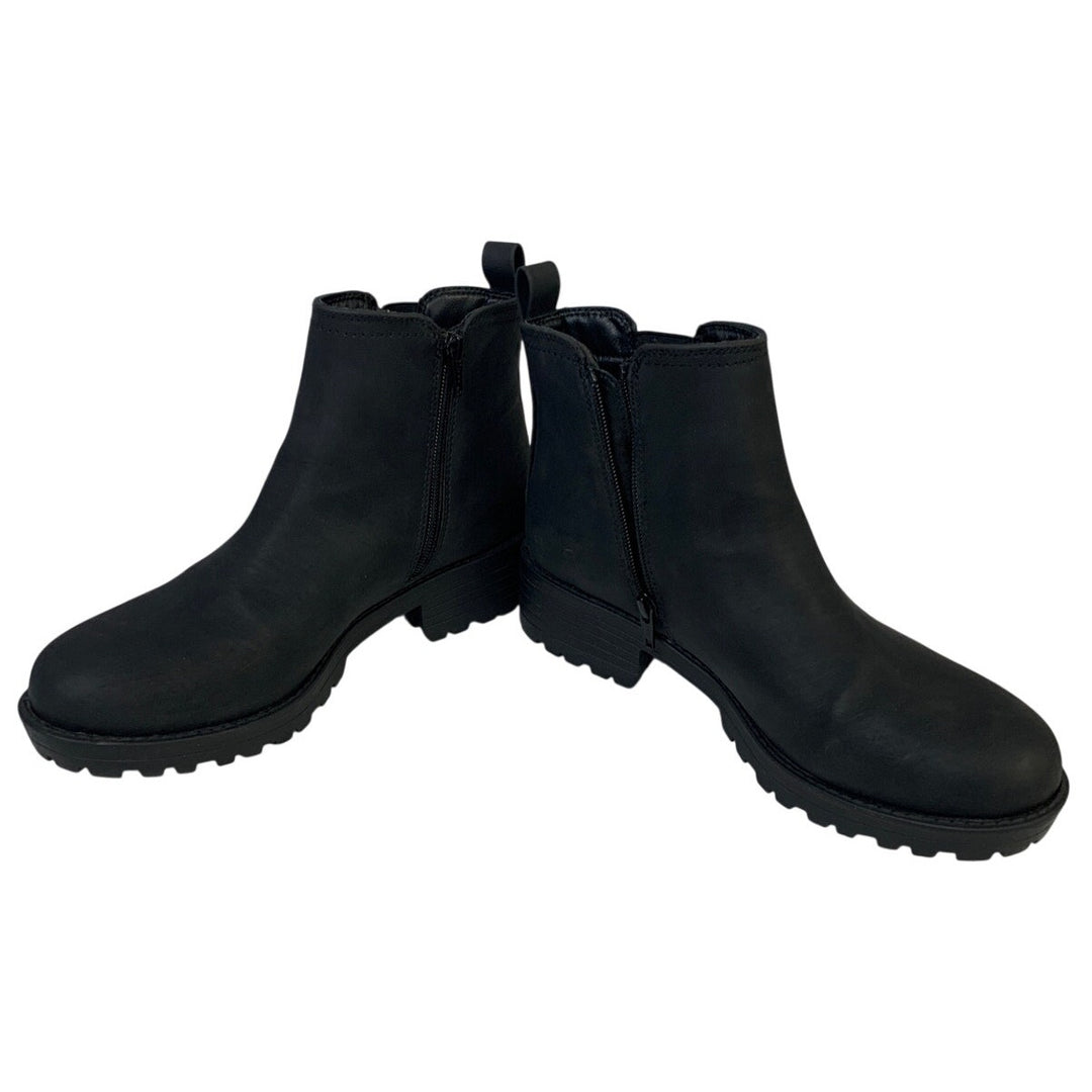 Buffalo Womens Size 9 Black 1.5" Heel Anna Ankle Boot Side Zip Round Toe Shoes