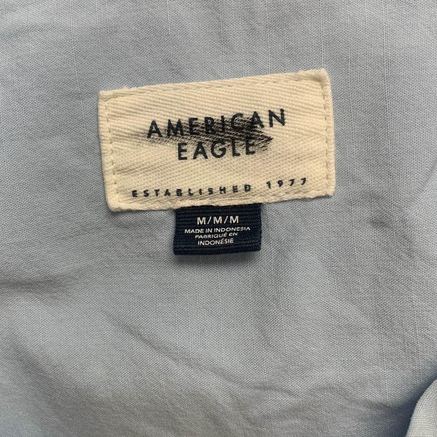 New American Eagle Womens Medium Short Sleeve Collared Button Up Shirt