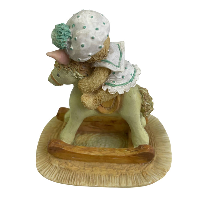 Vintage 1991 Cherished Teddies Baby Beth 950637 Bear Hugs Rocking Horse Figurine