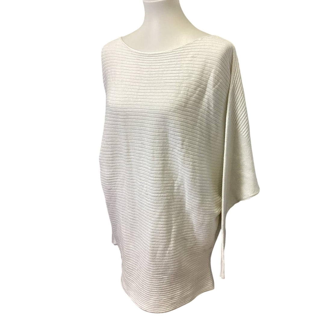 Nordstrom Large Long Sleeve Ribbed Crew Neck Organic Cotton Ecovero Sweater Top