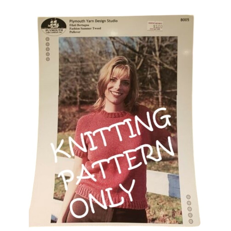 New Plymouth B005 Filati Bertagna Fashion Summer Tweed Sweater Knitting Pattern