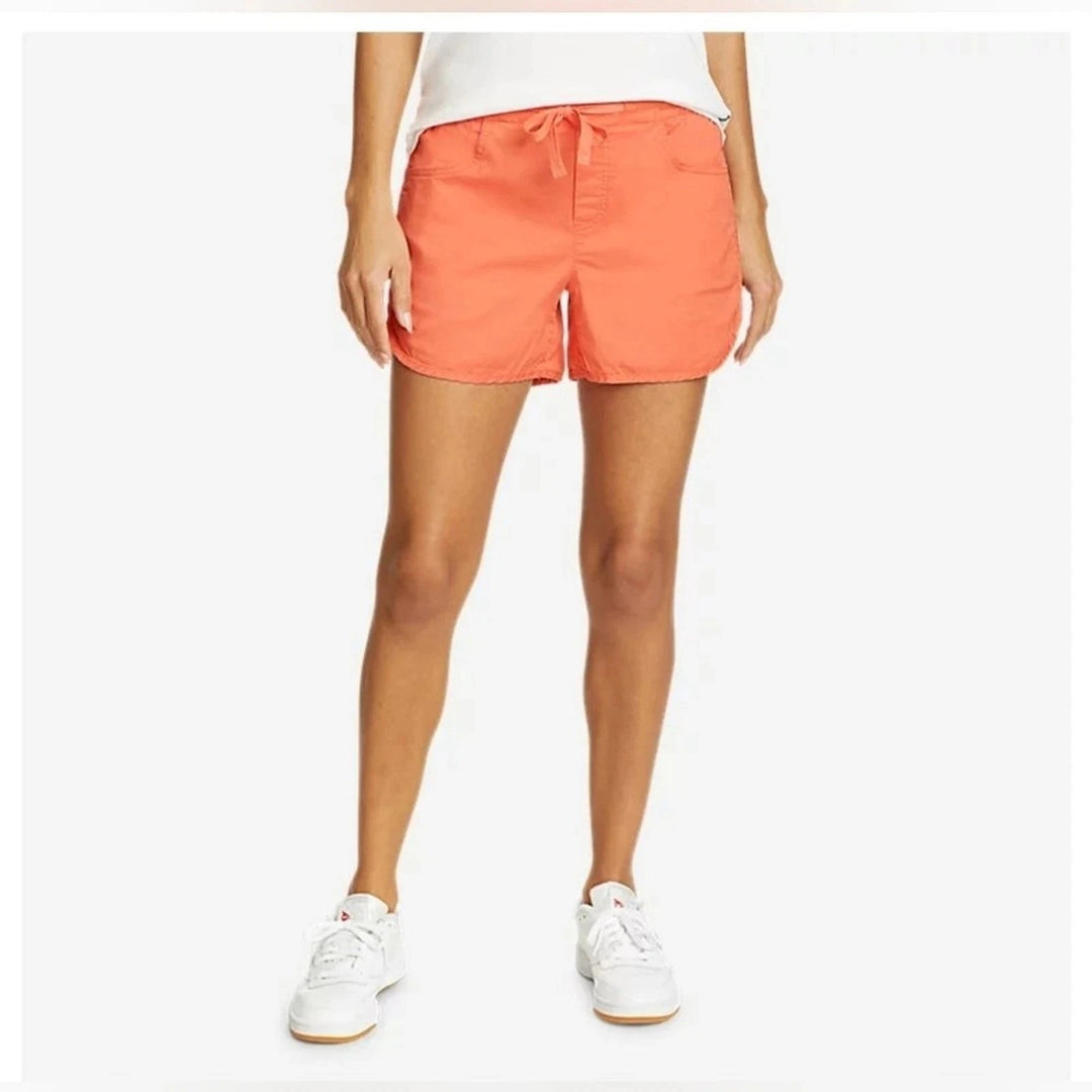 New Eddie Bauer Womens Size 16 Cayenne Aspire Stretch Cotton Pull On Shorts