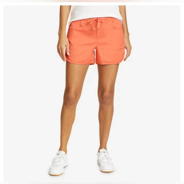 New Eddie Bauer Womens Size 16 Cayenne Aspire Stretch Cotton Pull On Shorts