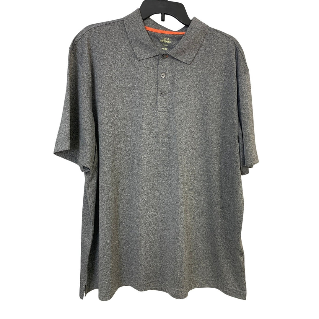 Lot of 2 Champions Performance Mens XL Heathered Gray Short Sleeve Polo Shirts