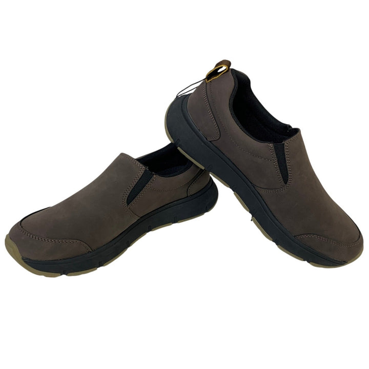 Gerry Mens Size 9 Brown Faux Suede Slip On Moc II Comfort Insole Casual Shoes