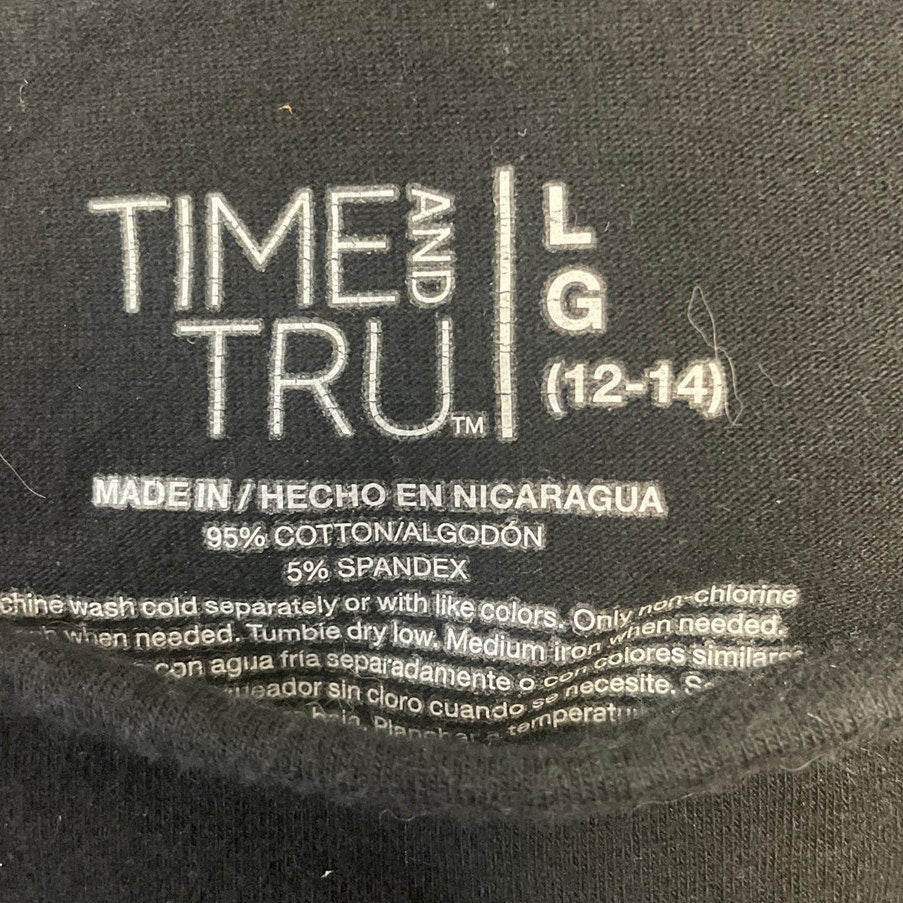 Time &amp; Tru Faded Glory Womens Large Long Sleeve Boat Crew Neck Blouse Top