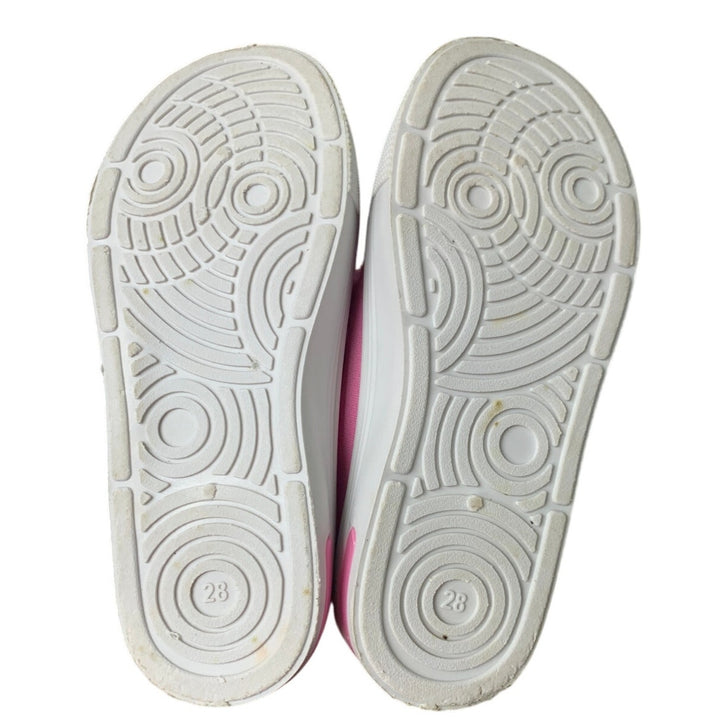 Euxterpa Girls 11 Pink Sprinkles Hook Loop High Top Elastic Lace Light Up Shoes