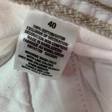 Aeropostale Mens Size 40 100% Cotton White Long Bermuda Cargo Shorts w Pockets