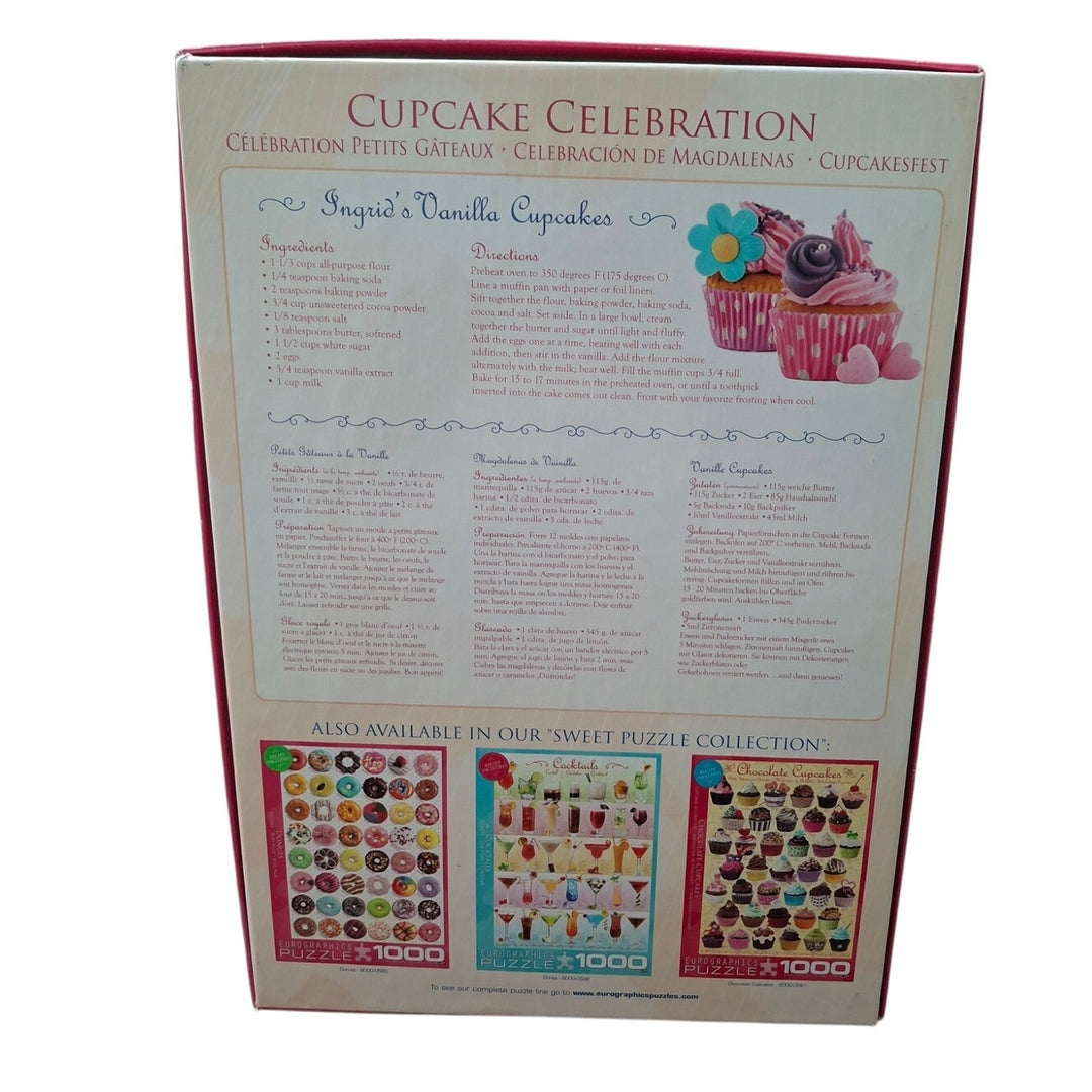 Eurographics Puzzle Cupcake Celebration 1000 Piece Jigsaw Puzzle w Recipe