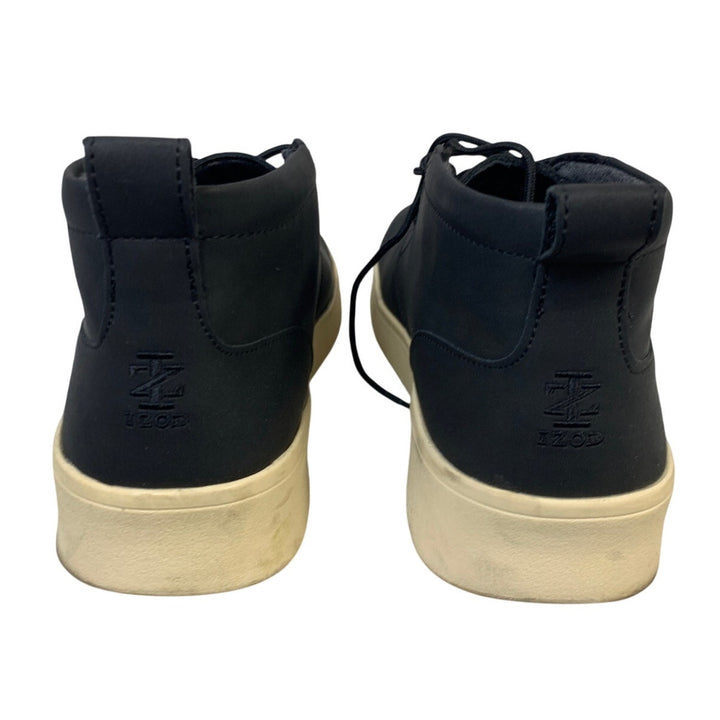 IZOD Mens Size 10 Black Chukka Ankle Boots Lace Up Round Toe Memory Foam Shoes