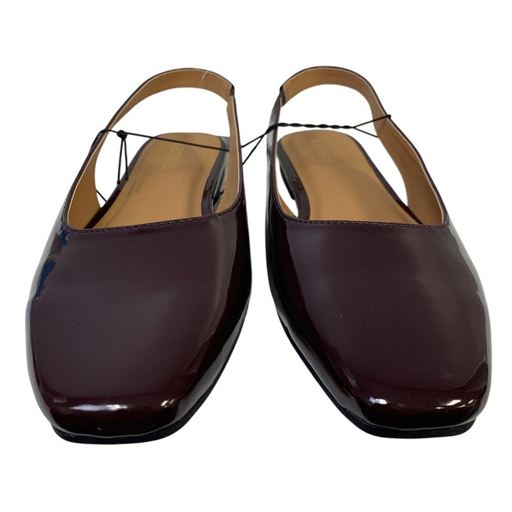 New Kensie Womens Size 9 Red Flat Slingback Closed Square Toe Slip On Shoes