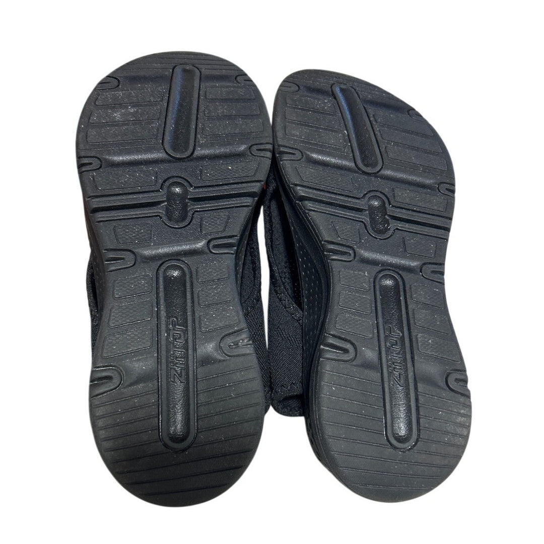 Womens Size 9.5 Black Mesh Arch Support Orthotic Comfortable Slip On Sandals