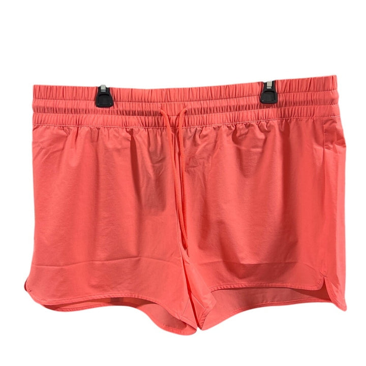 New Eddie Bauer Womens XL Orange Blossom Elastic Drawstring Waist Tidal Shorts