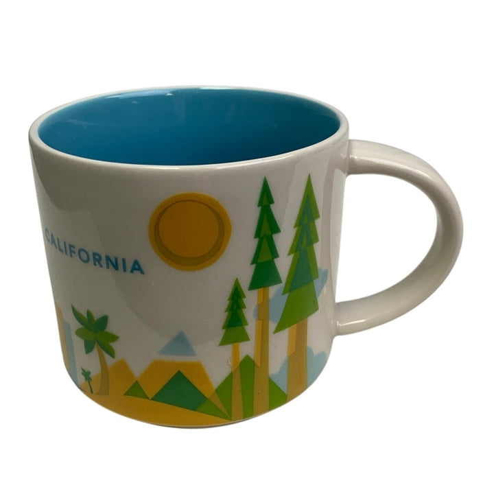 2015 New Starbucks Collection California 14oz Tree Forest Ceramic Coffee Mug Cup