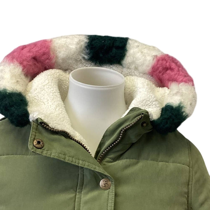Jessica Simpson Girls Size Small 7-8 Warm Faux Fur Lined Hooded Full Zip Coat