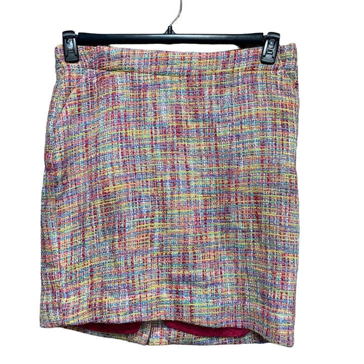 Merona Size 12 Pastel Woven Texture Back Zipper w Slit Career Short Pencil Skirt