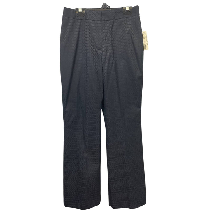 New Amanda Smith Petite Suits 2P PolyCotton Textured Black Squares Career Pants