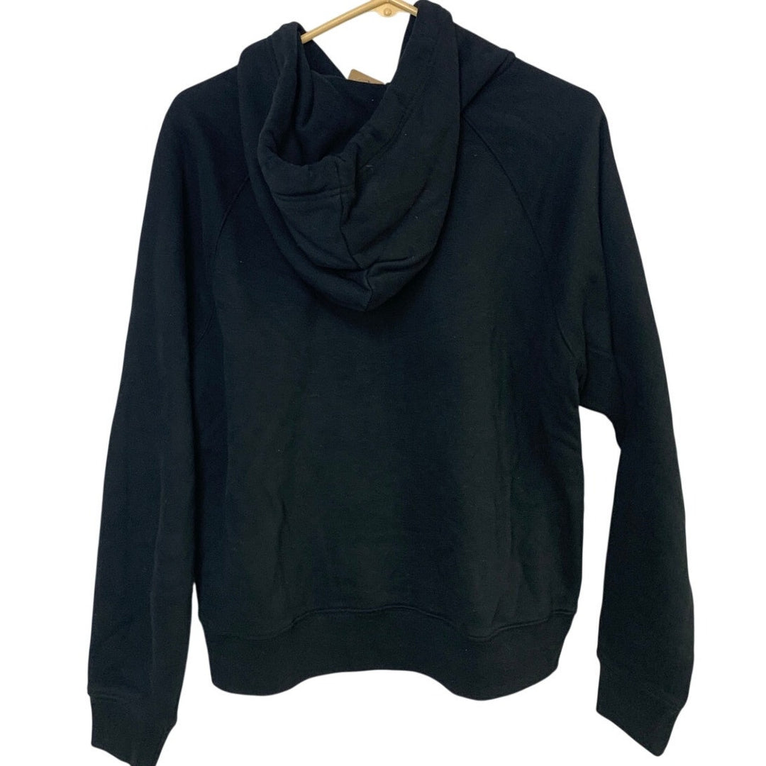 New Eddie Bauer Womens Large Black The Vintage Soft Full Zip Hoodie w Pockets