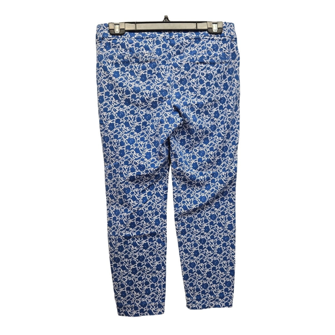 Old Navy Womens 8 Pixie Stretch Cotton Floral Hook &amp; Eye Jeans w Faux Pockets