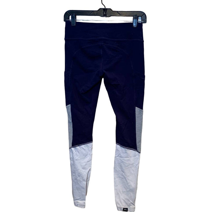 New Balance Womens Small Colorblock Workout Yoga Athletic Stretch Leggings Pants