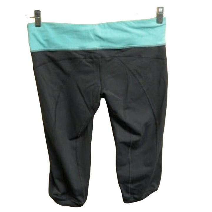 Lululemon Womens Size 10 Cropped Jogger Blue Waistband Workout Yoga Pants