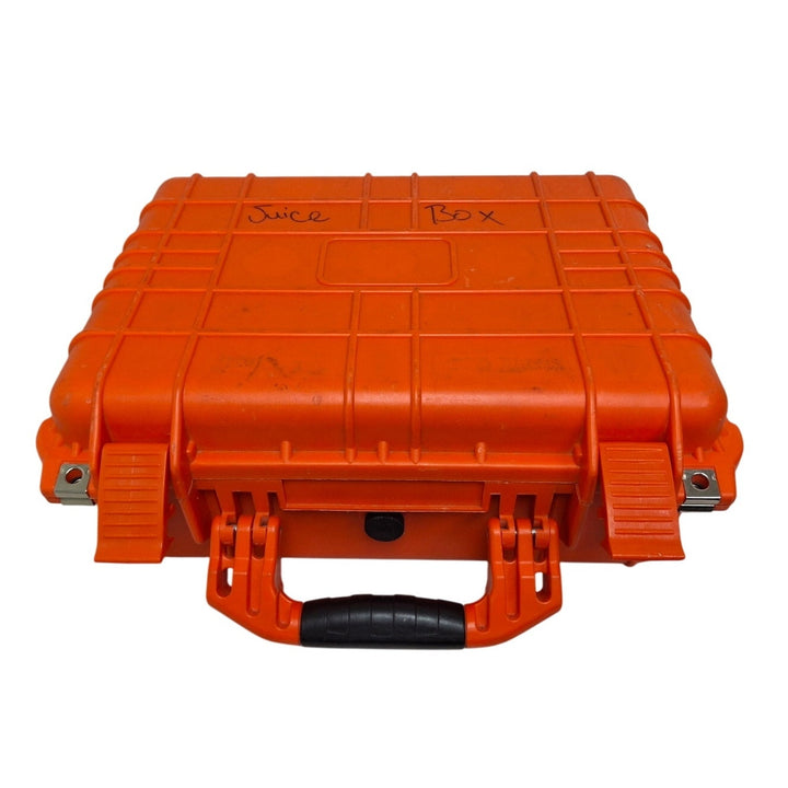 Heavy Duty Orange Plastic Equipment Carrying Case 16 x 13 x 7 w Handle