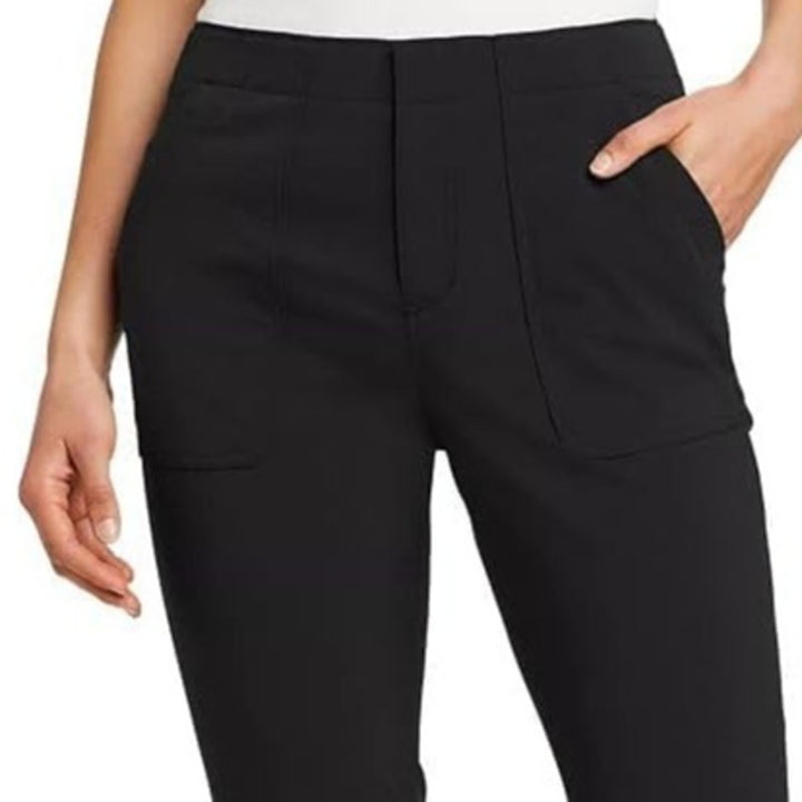 New Eddie Bauer Womens Size 2 Petite 2P Black Horizon High-Rise Cropped Pants