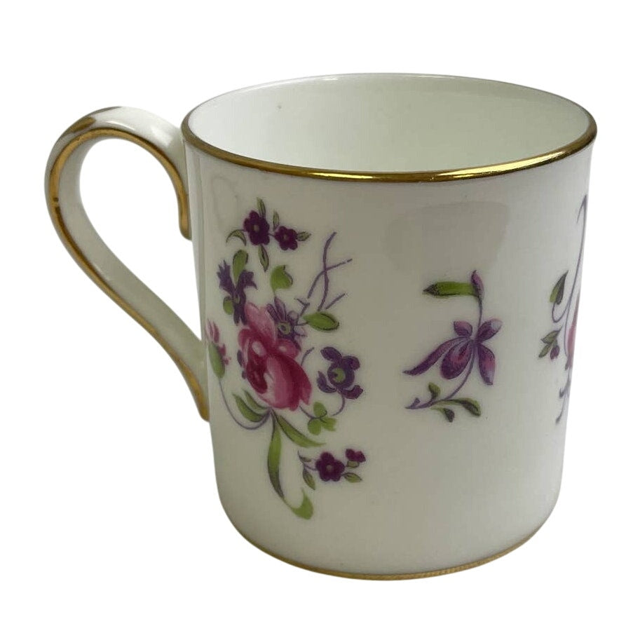 Vintage Crown Staffordshire England Cup &amp; Saucer Rose Fine Bone China Teacup Set