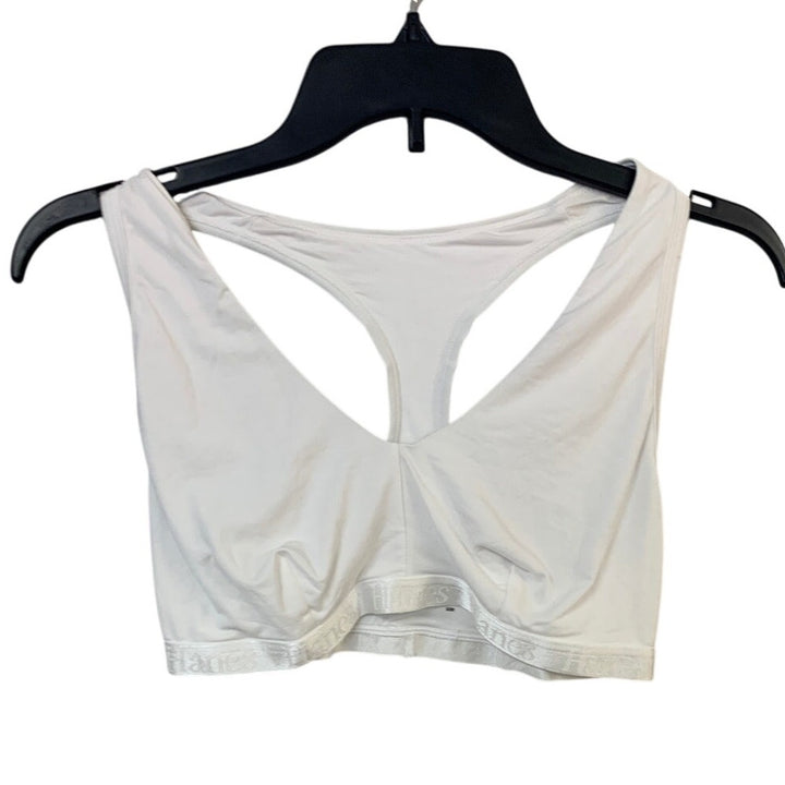 Lot of 2 Hanes Womens Large Black White Unlined Wire Free Racerback Bralette