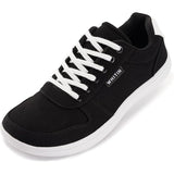 Whitin Womens Size 8.5 Black Canvas Lace Up Wide Toe Box Zero Drop Sneaker Shoes