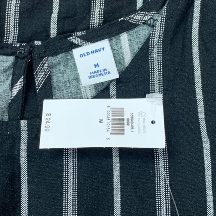 NWT New Old Navy Womens Medium 100% Viscose Striped Sleeveless Tank Top