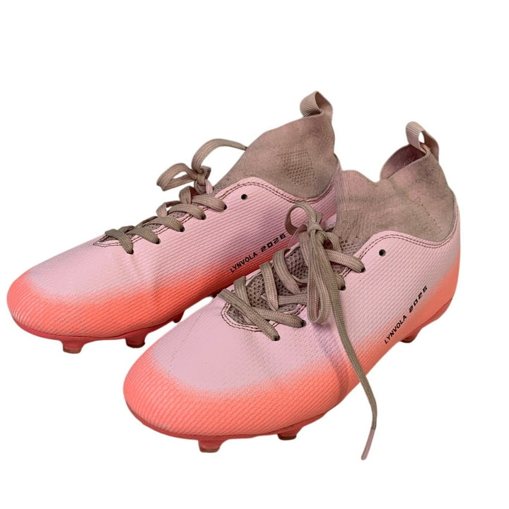 Lynvola Womens Size 8.5 Pink Cleats Lace Up Lightweight Training Athletic Shoes