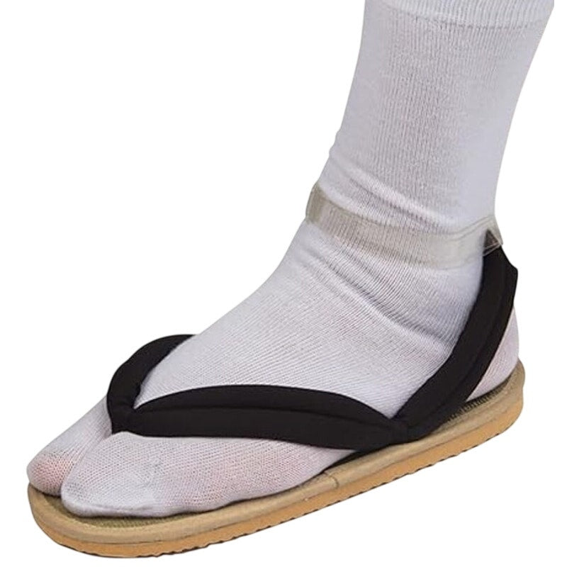 Toyep Womens Size 7 Black Straw Anime Cosplay Clog Sandals Japanese Prop Shoes