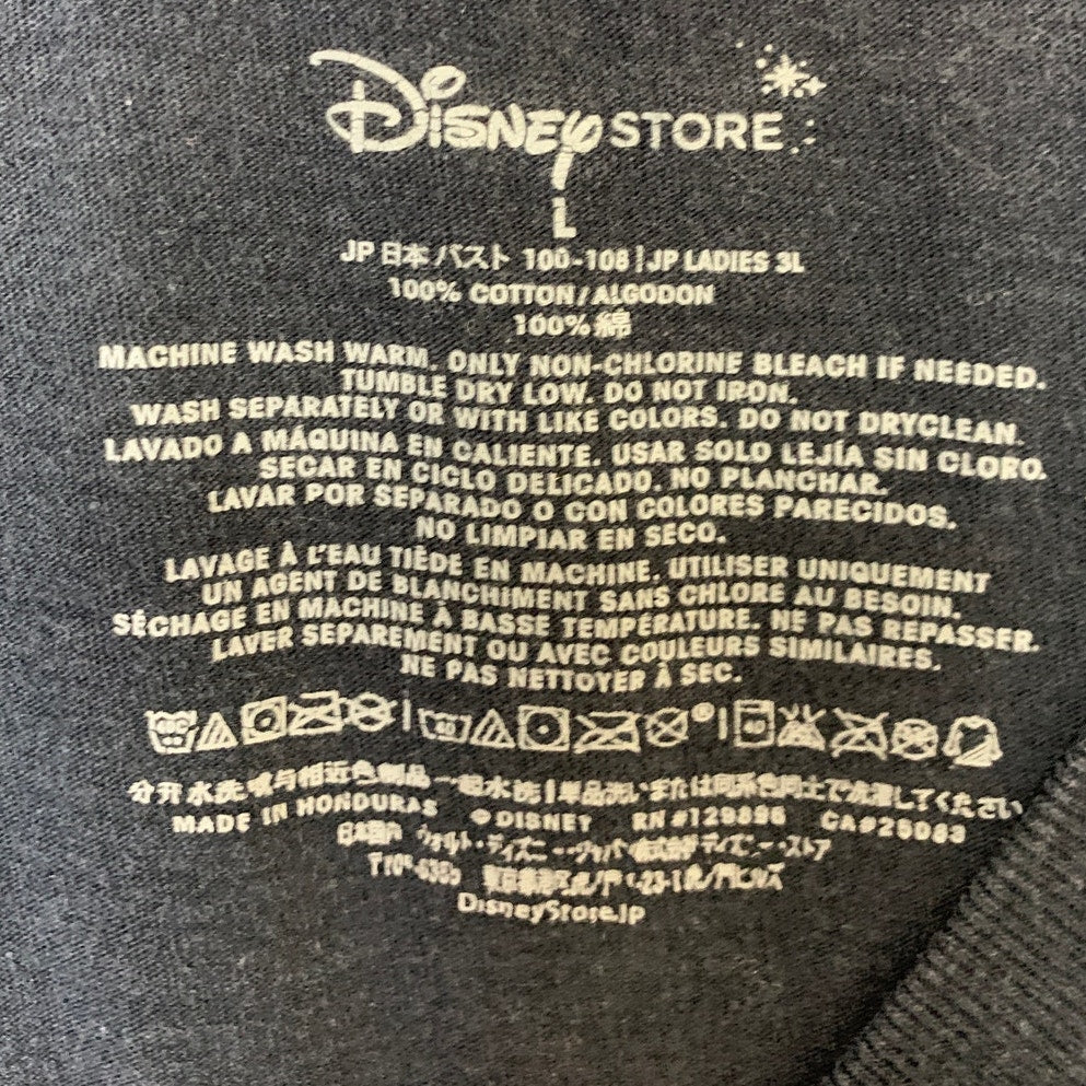 Disney Store Womens Large Black Star Wars Short Sleeve V Neck Tee Shirt