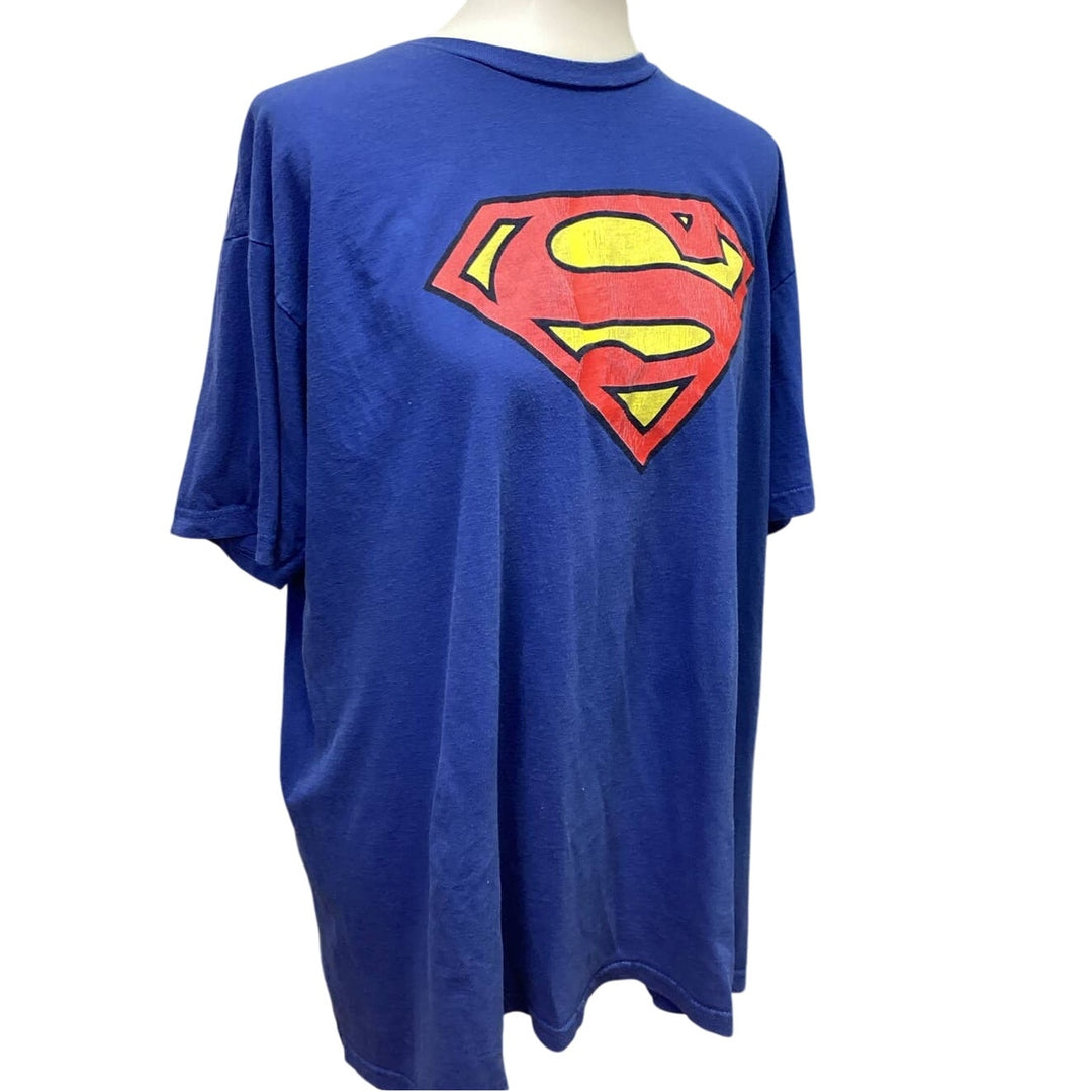 DC Comics Superman Mens 2XL Short Sleeve 100% Cotton Crew Neck Tee Shirt