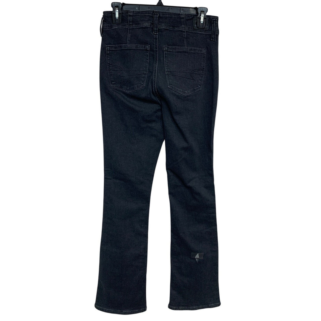New American Eagle Womens Size 4 High Rise Skinny Kick Black Denim Jeans