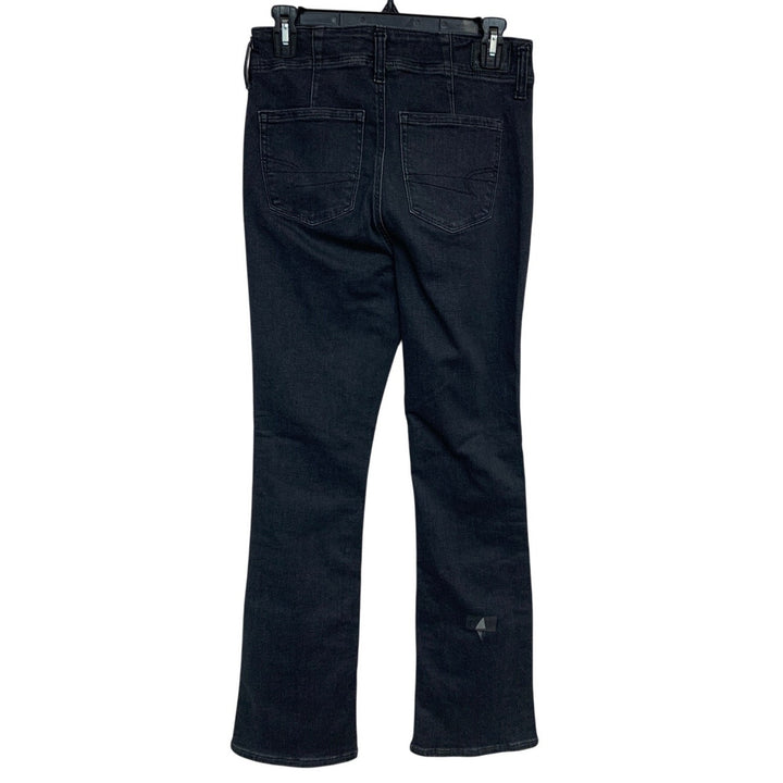 New American Eagle Womens Size 4 High Rise Skinny Kick Black Denim Jeans