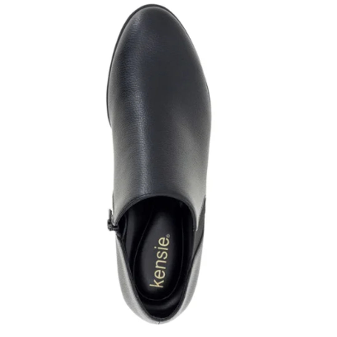 New in Box Kensie Womens Size 11 Black Faux Leather Sammy Ankle Booties Boots