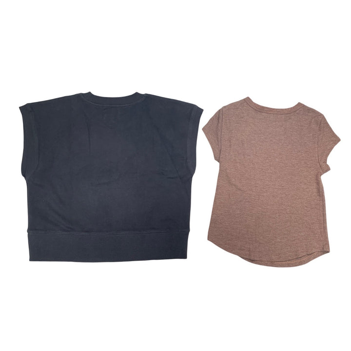 2 New American Eagle Womens Medium Short Sleeve Crew Neck Waffled Tops