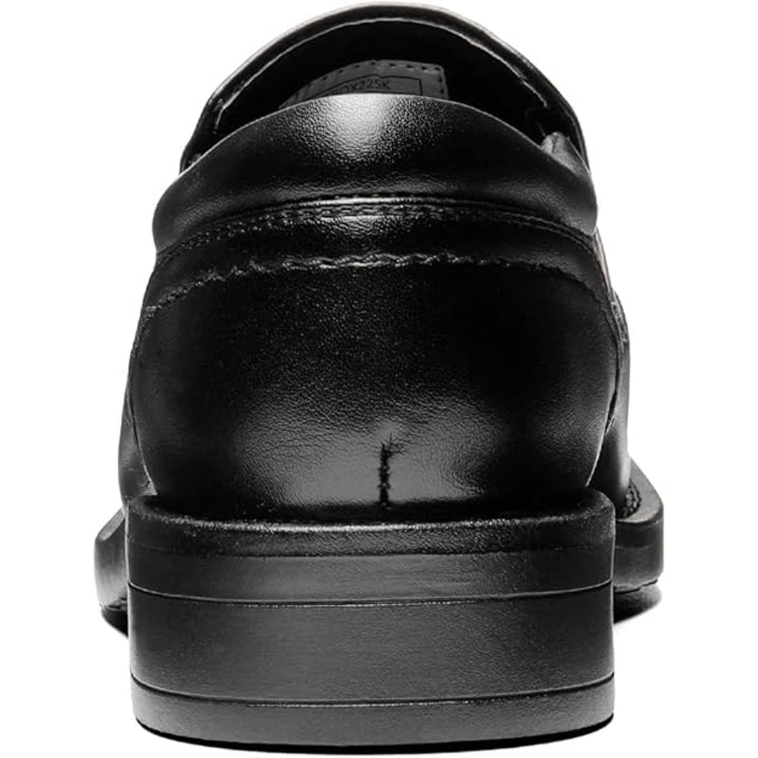 Bruno Marc Toddler Boys Size 10 Black Faux Leather Slide On Dress Loafer Shoes