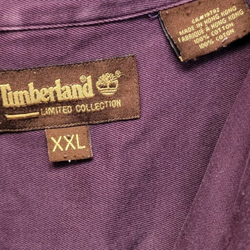 Timberland Mens XXL 100% Cotton Long Sleeve Button Up Shirt w Front Pockets