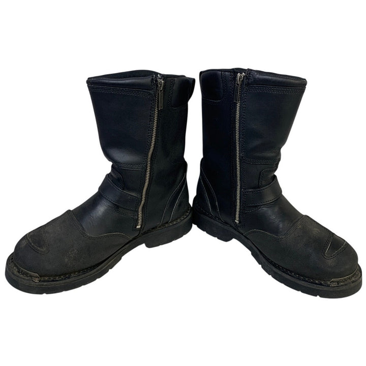 Harley Davidson Mens Size 11 Black Leather Motorcycle Side Zip Shift Boots