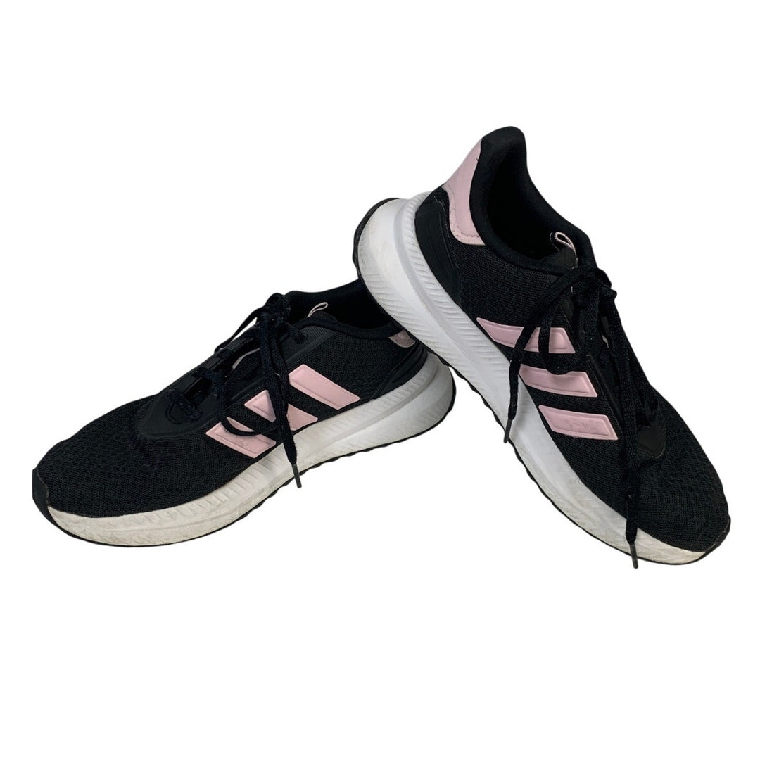 Adidas Womens Size 8.5 Black Pink Sneakers Low Top Lace Up Running Shoes