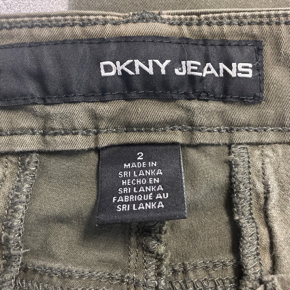 DKNY Womens Size 2 Cotton Spandex Ankle Zip Denim Jeans w Pockets