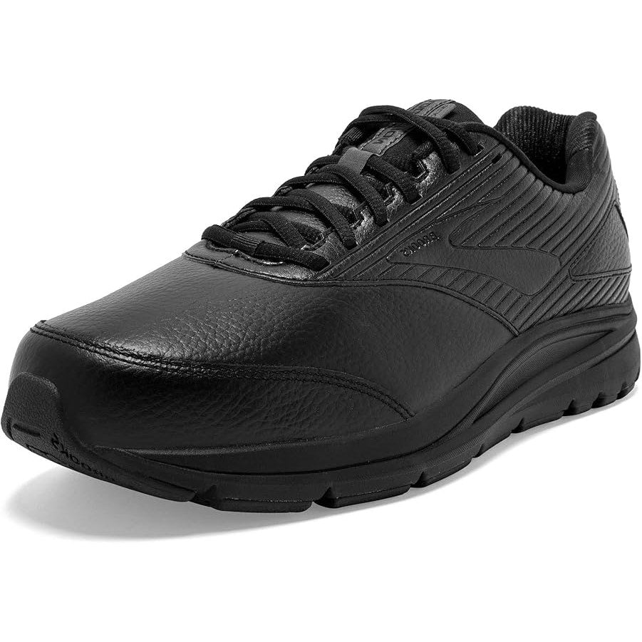 Brooks Mens Size 9.5W Wide Black Addiction Walker 2 Lace Up Athletic Shoes