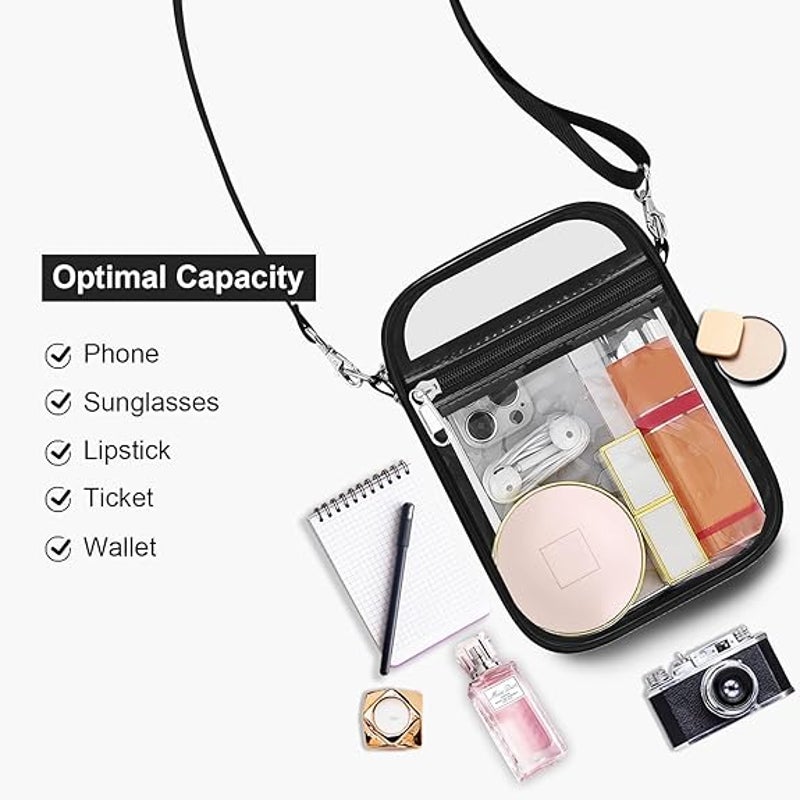 New USPECLARE Clear Crossbody Mini Purse Stadium Approved Clear Shoulder Bag