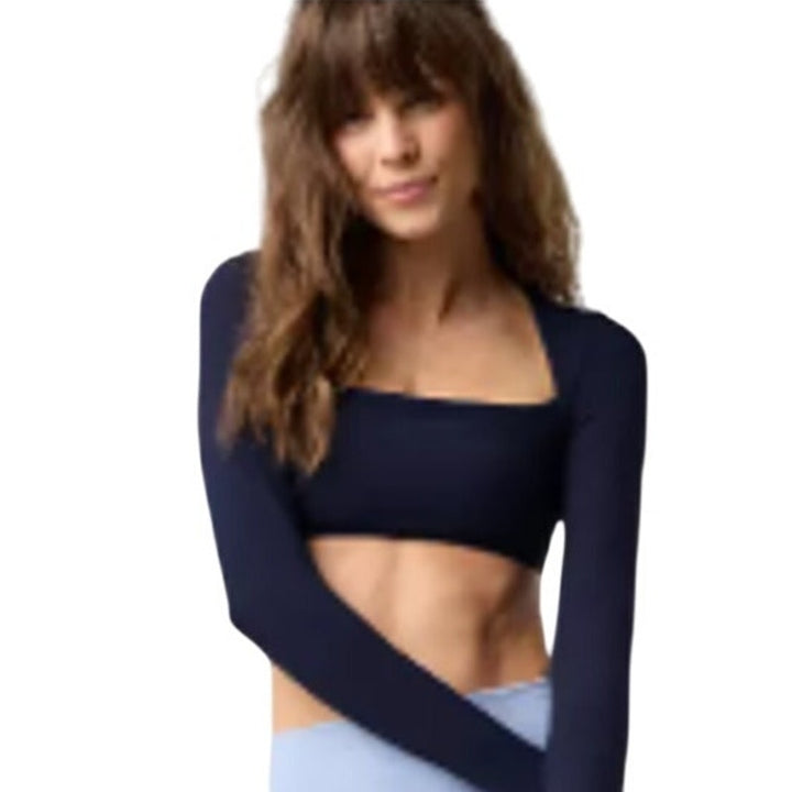 New OFFLINE Aerie Womens XL Short Real Me Long Sleeve Removeable Pads Bra Top